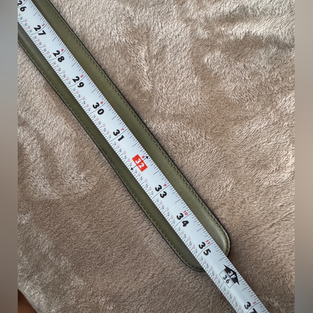 Gucci Olive Green GG Marmont Leather Belt Gold Buckle | Size 80 / 32 - Picture 8 of 8